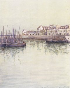 Porto de Concarneau (litografia a cores) de Mortimer Ludington Menpes