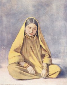 As crianças do mundo: Cashmere, A Stolid Sitter (litografia a cores) de Mortimer Ludington Menpes