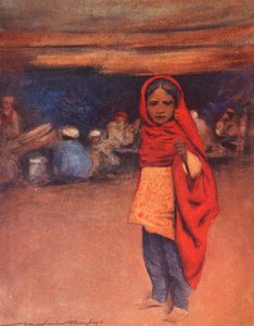 As crianças do mundo: Indian, The End of the Day (litografia a cores) de Mortimer Ludington Menpes