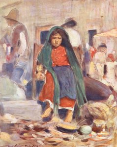 Crianças do mundo: Mexicano, Obter Água (litografia a cores)