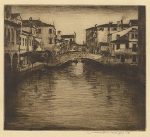 Um canal lateral, Veneza de Mortimer Menpes