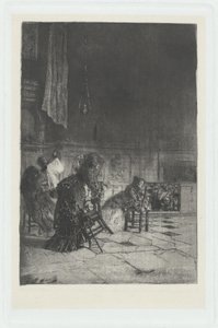 Interior de uma igreja em Milão [sic] de Mose Bianchi