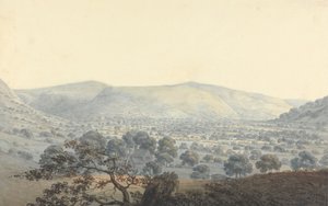 Vista distante de Llandrillo de Moses Griffith