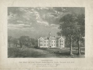 Ingestre Hall: litografia, nd [c 1840] de Moses Webster