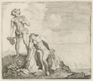 Bacchus encontra Adriadne em Naxos de Moyses van Wtenbrouck