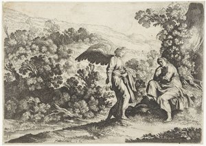 O anjo conforta Agar A História de Hagar (título da série)