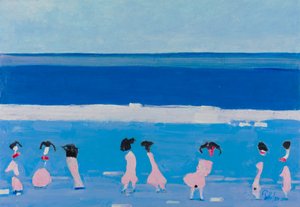 Figuras cor-de-rosa na Praia Azul