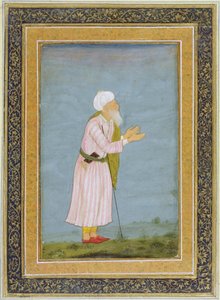 Uma figura religiosa muçulmana, do Small Clive Album (wc opaco no papel) de Mughal School