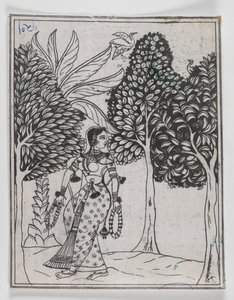 Kamod Ragini, 1605-1610 (tinta no papel) de Mughal School