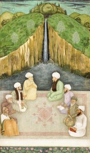 Sábios em Discussão Religiosa, c.1680 de Mughal School