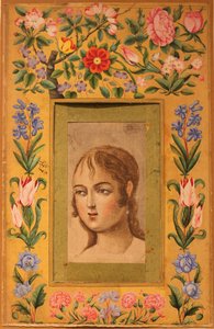 Pintura de uma jovem bela, anos 1740-50 de Muhammad Sadiq