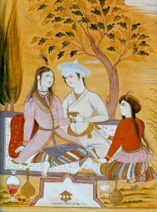 Casal amoroso e servo, 1696. de Mu