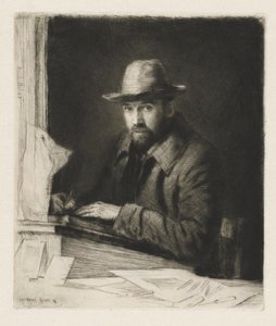 Retrato do artista num chapéu, n.º 2 de Muirhead Bone