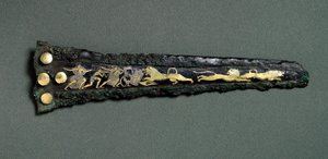 Adaga (bronze, ouro e prata) de Mycenaean