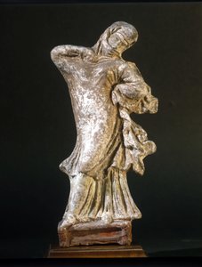 Civilização micénica: dançarina velada de Tanagra, século III a.C., Museo della Scala, Milão