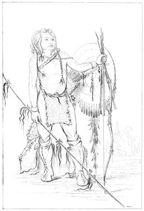 Chefe de Comanche, a grande vila de Comanche, 1841. de Myers and Co