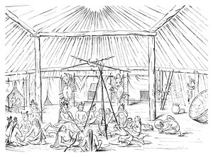 Interior de uma tenda, 1841. de Myers and Co