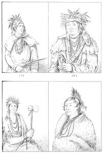 Peorias e Piankashaws, 1841. de Myers and Co