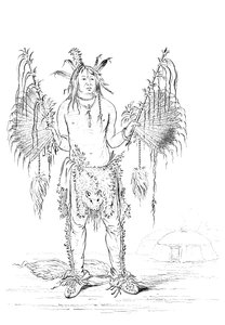 Retrato de um homem nativo americano, 1841. de Myers and Co