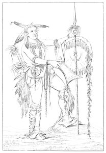 Saco ou Fox corajoso, Rock Island, Mississippi superior, 1841. de Myers and Co