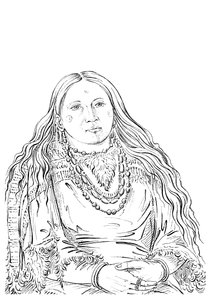 The Twin, matrona da tribo Riccaree, 1841.