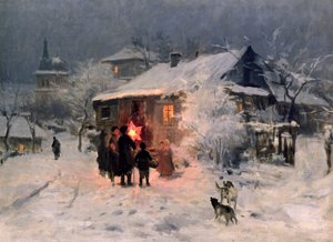 A canção de Natal na Ucrânia de Mykola Kornylijowytsch Pymonenko