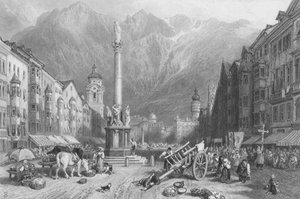 Innspruck (gravura) de Myles Birket (after) Foster