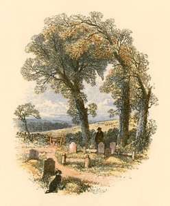 Uma cena do cemitério de Myles Birket Foster