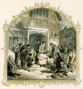 Cena de Natal Elizabethan de Myles Birket Foster