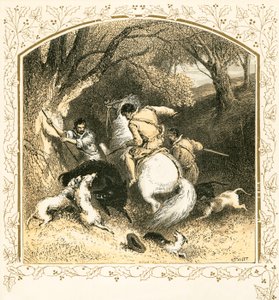 Caçando um javali de Myles Birket Foster