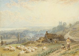 Hythe (aguarela) de Myles Birket Foster