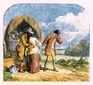 Ilustração para &39;The Deserted Village&39; de Myles Birket Foster