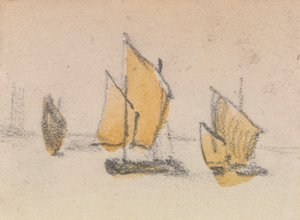 Um de um grupo de três estudos sobre o logótipo veneziano de Myles Birket Foster