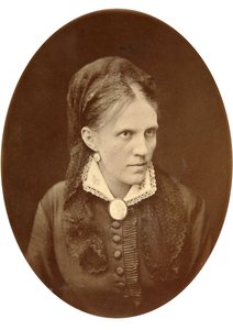 Anna Dostyevskaya, esposa do escritor russo Fyodor Dostoyevsky, final do século XIX ou início do século XX de N.A. Lorenkovich