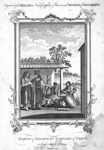 Hábitos dos tártaros do Daguestão de Tarcu, nas fronteiras da Pérsia, 1780 de N. C. Goodnight
