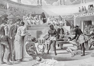 Escravos a testemunhar sob tortura (litografia) de N. Prescott Davies