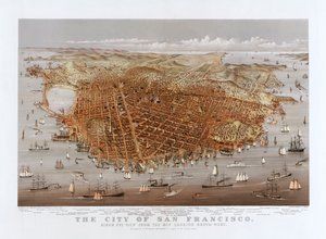 The City of San Francisco by Currier & Ives, c.1878 (cor litho) de Currier and Ives