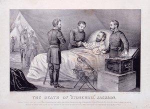 A morte de "Stonewall" Jackson (litografia) de N. and Ives J.M. (1824 95) Currier