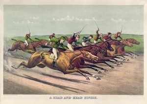 A Head and Head Finish por Currier & Ives de Currier and Ives