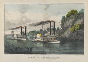 Uma Corrida no Mississippi de Currier and Ives