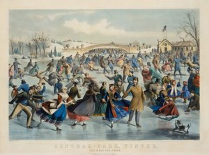 Central Park, Inverno - A Lagoa de Patinagem de Currier and Ives