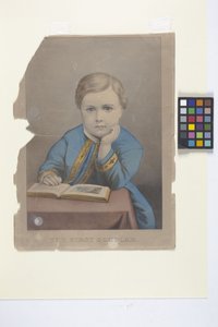 O Primeiro Bolseiro (litografia colorida à mão)