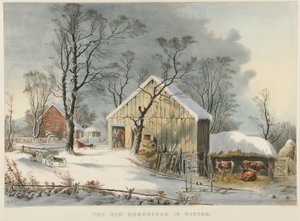 A Antiga Casa no Inverno de Currier and Ives