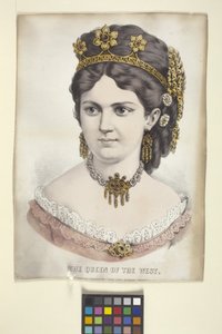 A Rainha do Oeste (litografia colorida à mão)