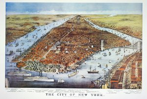 Cidade de Nova York, 1876 de N. and Ives, J.M. Currier