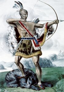 Caçador Indiano, 1845 de N. and Ives, J.M. Currier