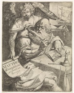 Mateus, o evangelista
Matthei Evangelium abriu, e argumentou (título sobre o objecto)
Página de título para: S. van Til, Het euangelium des H. apostels Matthæi (...) door kort-bondige aantekeningen geopent, 1687 de N. van Til