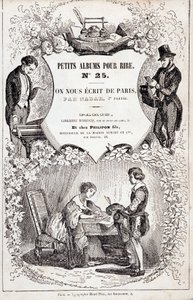 Frontispice de "Pequenos álbuns para rir número 25". Eles nos escreveram de Paris. Segunda parte",1850 (gravura) de Nadar