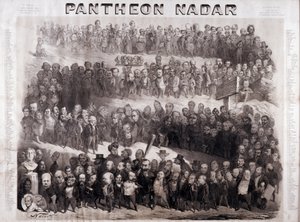 O Pantheon Nadar representando as grandes figuras históricas do século XIX (personalidades intelectuais e políticas) de Nadar