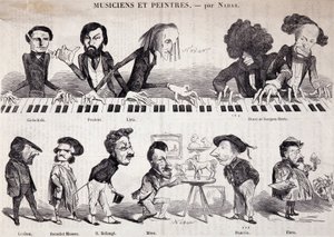A série "Músicos e Pintores" do " Le Petit journal pour rire". de Nadar